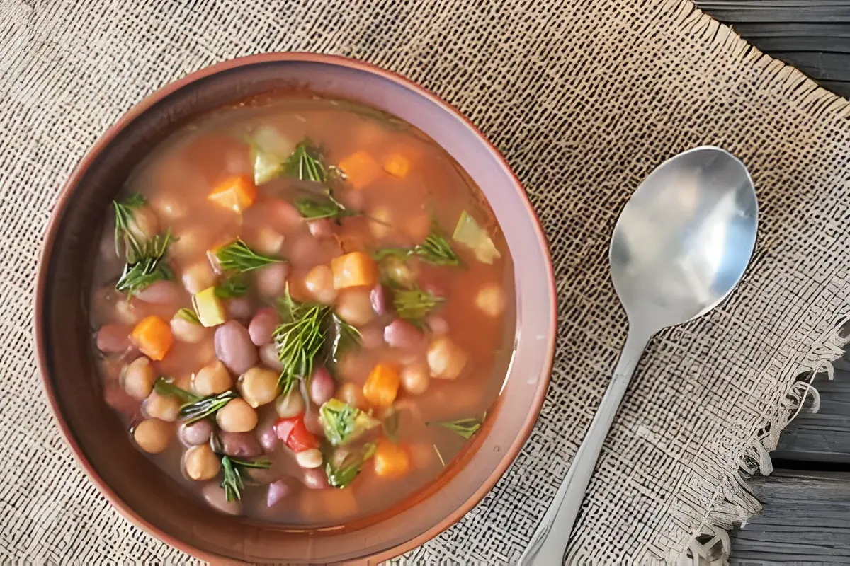 bowl of Sardinian Minestrone Soup